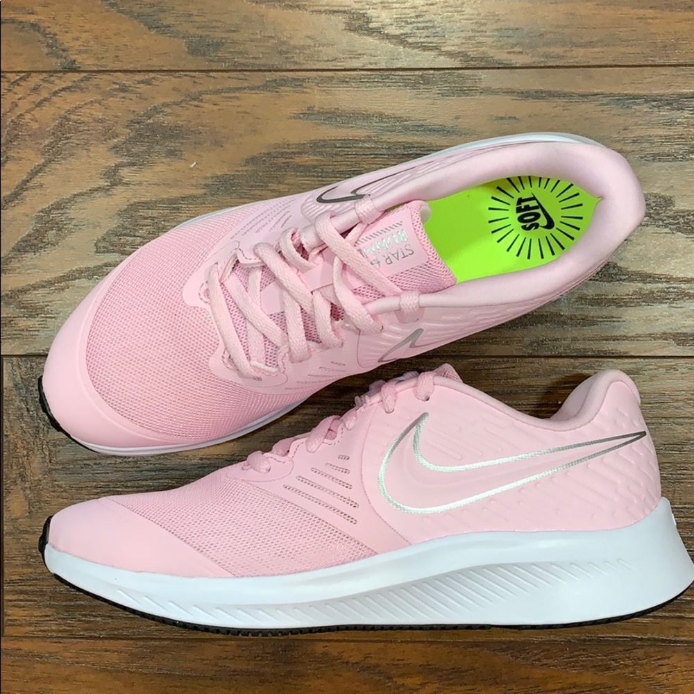 WMNS NIKE STAR RUNNER 2(GS) Pink Foam/Metallic Sil - Picture 7 of 16